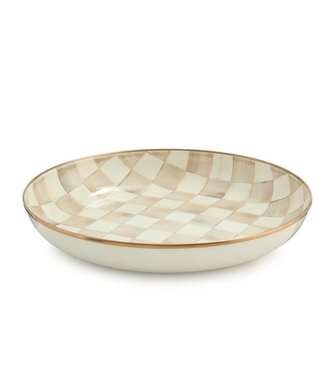 MACKENZIE CHILDS Mocha Check Abundant Bowl