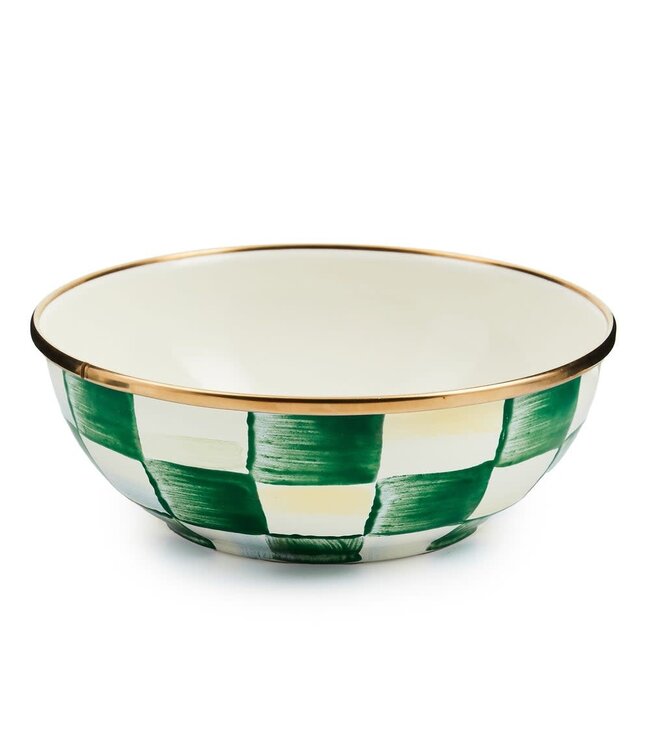 MACKENZIE CHILDS Emerald Check Everyday Bowl