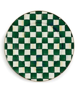 MACKENZIE CHILDS Emerald Check Serving Platter