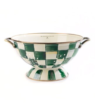 MACKENZIE CHILDS Emerald Check Large Colander