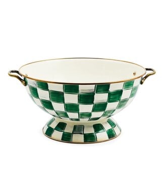 MACKENZIE CHILDS Emerald Check Everything Bowl