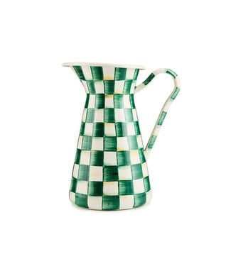 MACKENZIE CHILDS Emerald Check Large Practical Pitcher