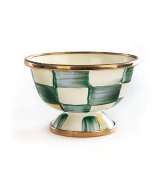 MACKENZIE CHILDS Emerald Check Little Sugar Bowl