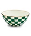 MACKENZIE CHILDS Emerald Check Enamel Everyday Bowl