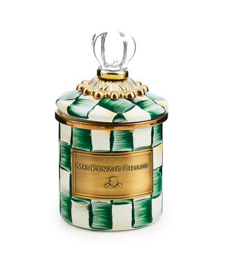 MACKENZIE CHILDS Emerald Check Mini Canister