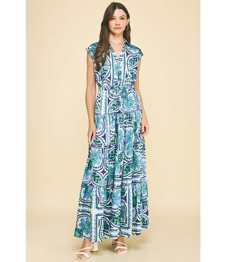 Hailey Floral Tiered Maxi Dress