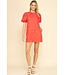 Miggy Star Embroidered Mini Dress