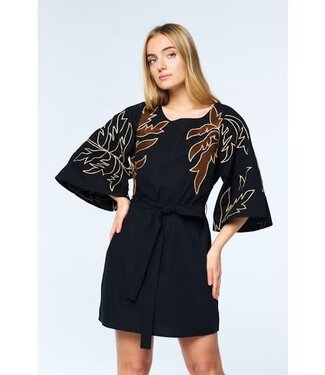 Daelyn Palm Tree EMB Mini Dress