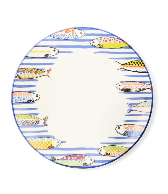 MACKENZIE CHILDS Go Fish Dinner Plate