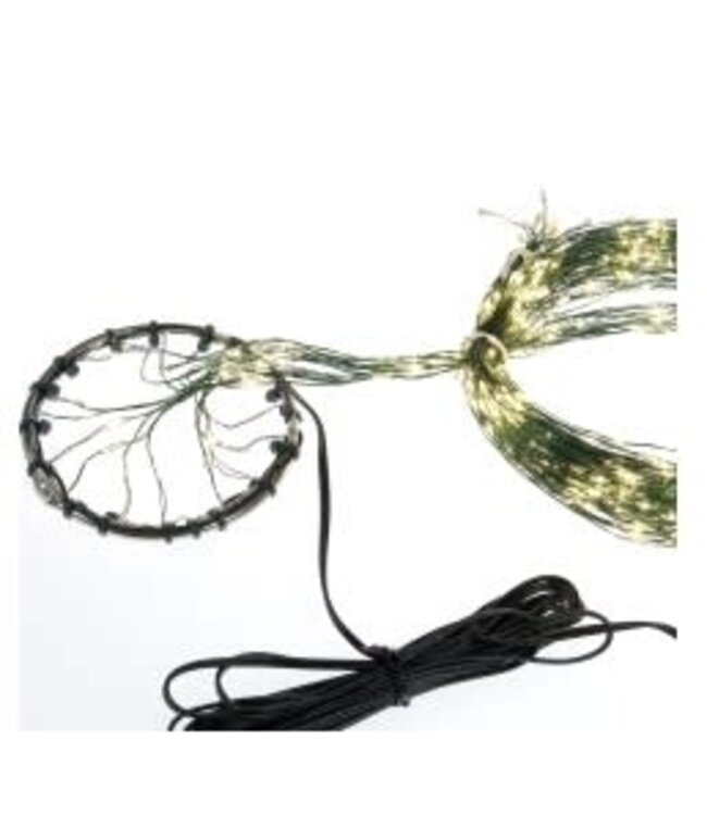 Diamond Cascade Lights Warm White Twinkle 832L (8  foot) - Green Wire