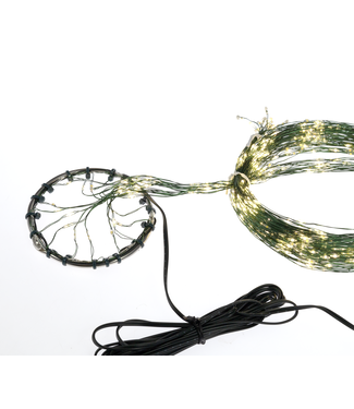 Diamond Cascade Lights Warm White Twinkle 1080L (10foot) - Green Wire