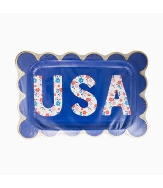 Floral USA Plates