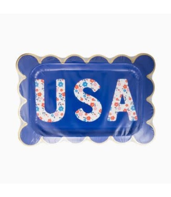 Floral USA Plates