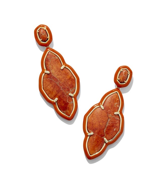 KENDRA SCOTT Abbie Enamel Frame Statement Earrings