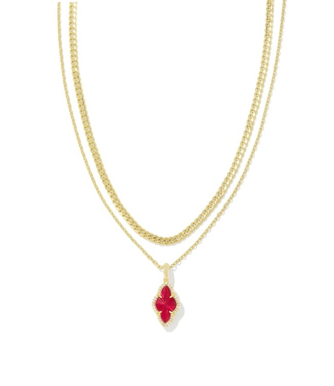 KENDRA SCOTT Abbie Pave Frame Multi Strand Necklace