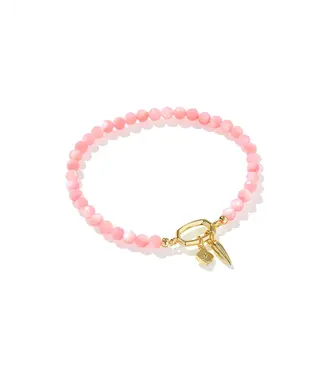 KENDRA SCOTT Sylvia Stretch Bracelet - Gold Pink Chalcedony