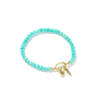 KENDRA SCOTT Sylvia Stretch Bracelet - Gold Teal Amazonite