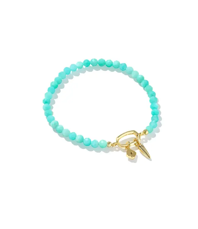 KENDRA SCOTT Sylvia Stretch Bracelet - Gold Teal Amazonite