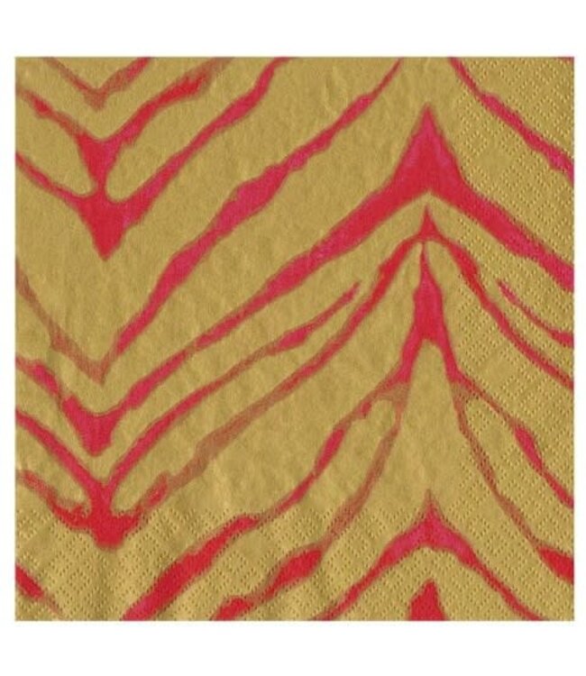 Napkin Cocktail Wild Kingdom Fuchsia/Gold