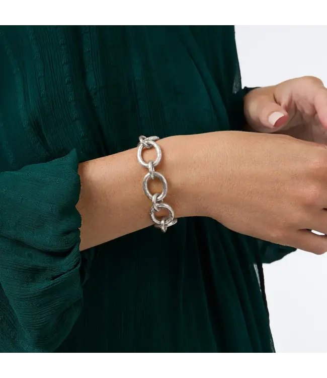 JULIE VOS Catalina Demi Link Bracelet Silver