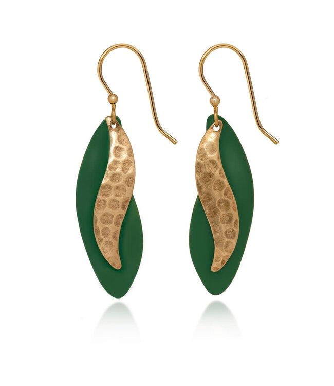 SILVER FOREST Layered Organic Shapes Earrings