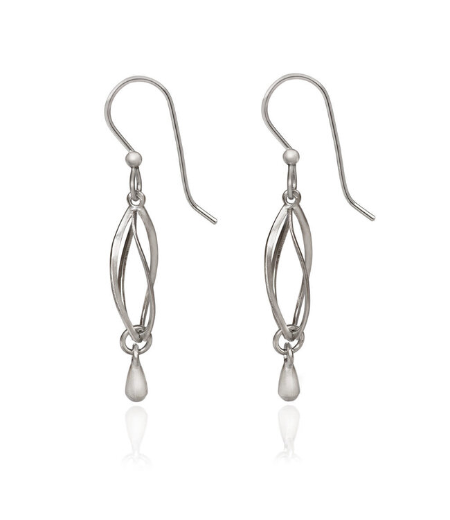 SILVER FOREST Elongated Cage with Drop Earrings
