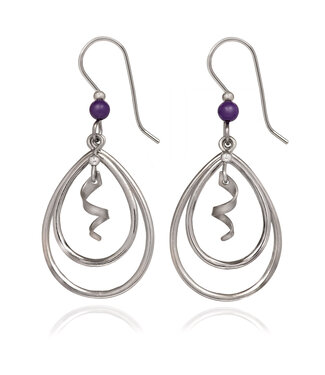 SILVER FOREST Silver Nested Open Tears Earrings