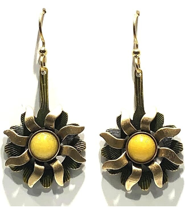 SILVER FOREST Abstract Sun Drop Earrings