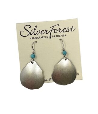 SILVER FOREST Silver-Mod Teardrop & Bead Earrings
