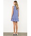 Chloe Contrast Collar V-Neck Striped Dress