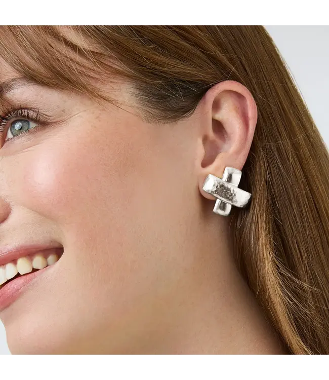 JULIE VOS Catalina X Clip Silver