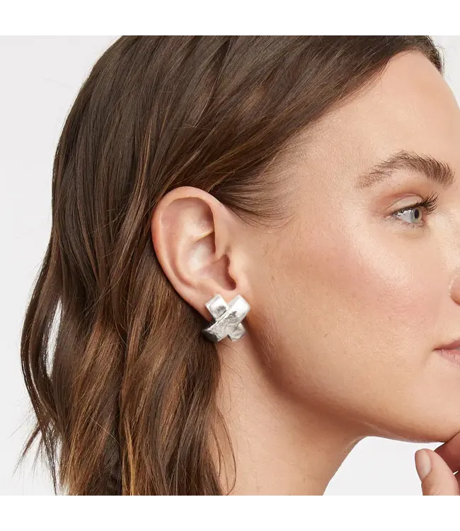 JULIE VOS Catalina X Earring Silver