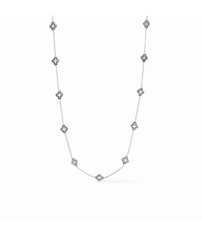 JULIE VOS Florentine Demi Delicate Station Necklace Silver