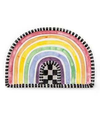 MACKENZIE CHILDS Rainbow Plate