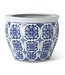 12.75 Inch Blue & White Chinoiserie Pot