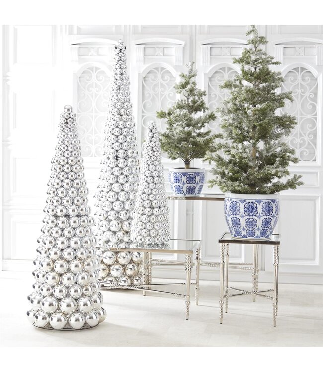 12.75 Inch Blue & White Chinoiserie Pot