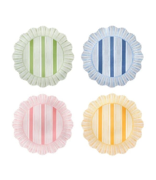 JULISKA Cabana Stripe Melamine Dessert/Salad Plate - Sold Individually