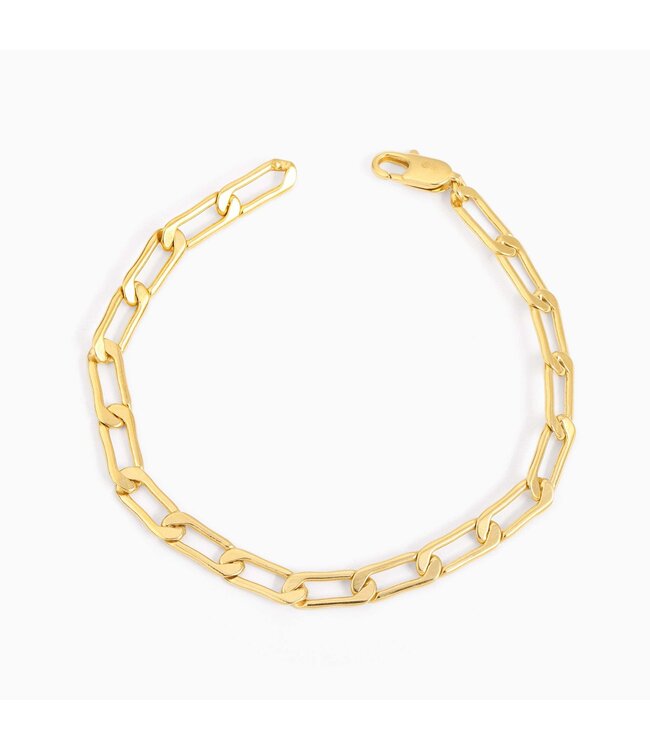 ELLA STEIN Flat Curb-Link Charm Bracelet