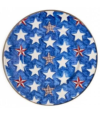 MACKENZIE CHILDS Royal Star Enamel Salad/Dessert Plate