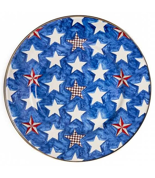 MACKENZIE CHILDS Royal Star Enamel Salad/Dessert Plate