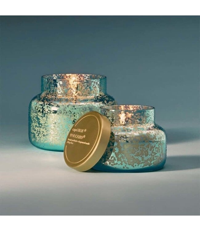 CAPRI BLUE Blue Textured Mercury Signature Candle, Volcano