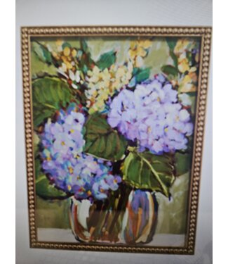 18” Hydrangea Vase Framed Wall Art