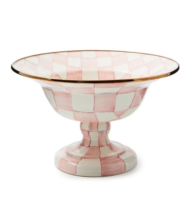 MACKENZIE CHILDS Rosy Check Large Compote