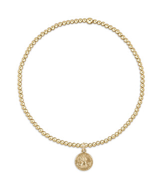 ENEWTON Classic Gold 2MM Bead Bracelet - Protection Small Gold Disc