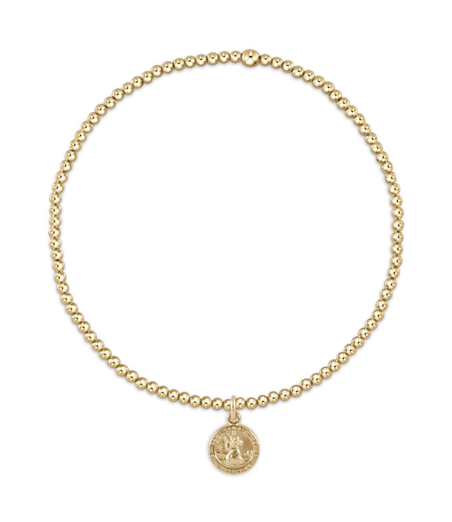 ENEWTON Classic Gold 2MM Bead Bracelet - Protection Small Gold Disc