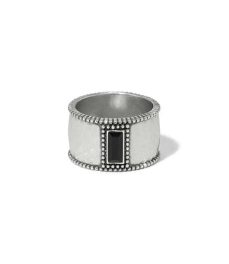 BRIGHTON Pretty Tough Gem Black Wide Ring
