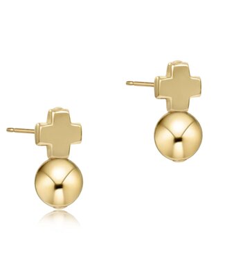 ENEWTON Signature Cross Gold Stud - Classic Gold