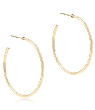 ENEWTON Round Gold 1.75" Post Hoop - 2mm - Smooth