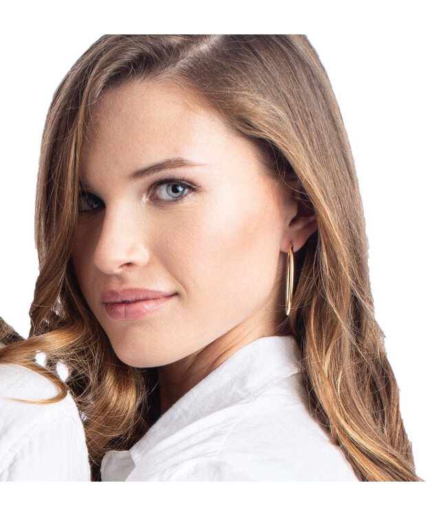 ENEWTON Oval Gold 2" Hoop - Smooth