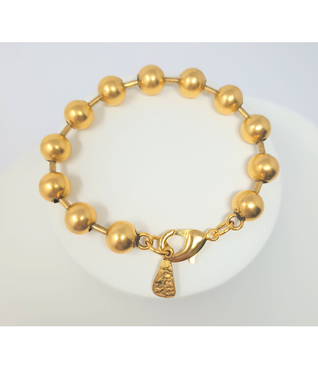 7" Gold Bead Bracelet
